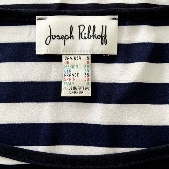 Joseph Ribkoff semi sheer striped top - Picture 3 of 9